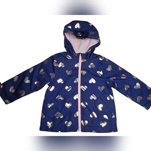 Carter’s Fleece-Lined Heart Rain Jacket – 3T